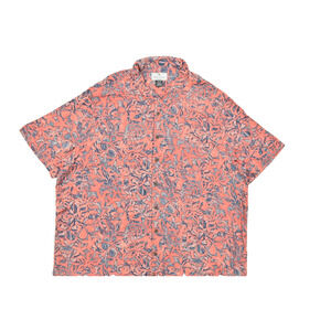 Oak Hill Fit by DXL Men's 3XLT Short Sleeve Button Down Shirt 100% Rayon Salmon